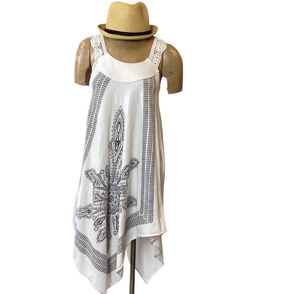 Bundle/Lot of Ingear Resort/Beach Cover-up Dress S/M &‎ Straw Fedora Hat #98R